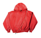 Red Eye Diagonal Zip Hoodie